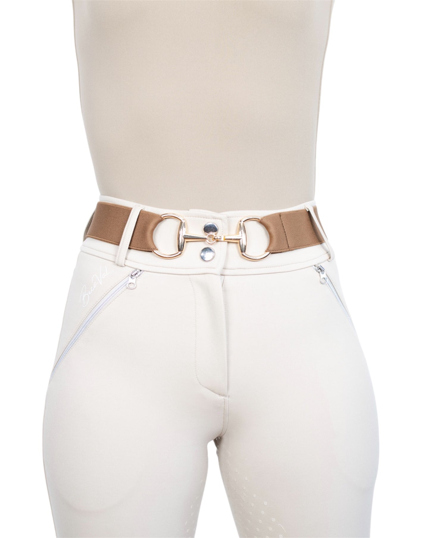BecaVal Horse Bit Belt in Espresso w/Gold