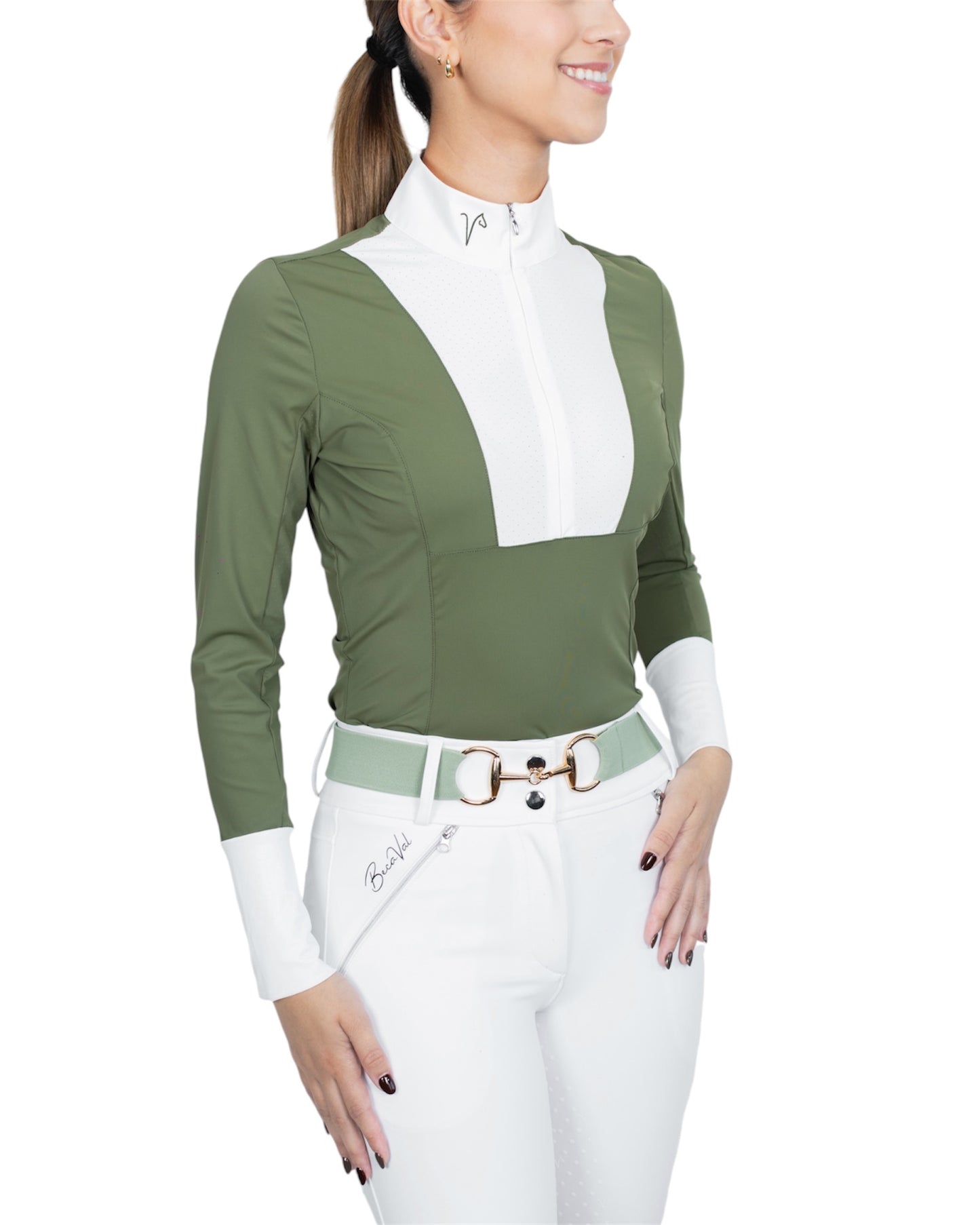 BecaVal Horse Bit Belt in Lime Luxe w/Gold