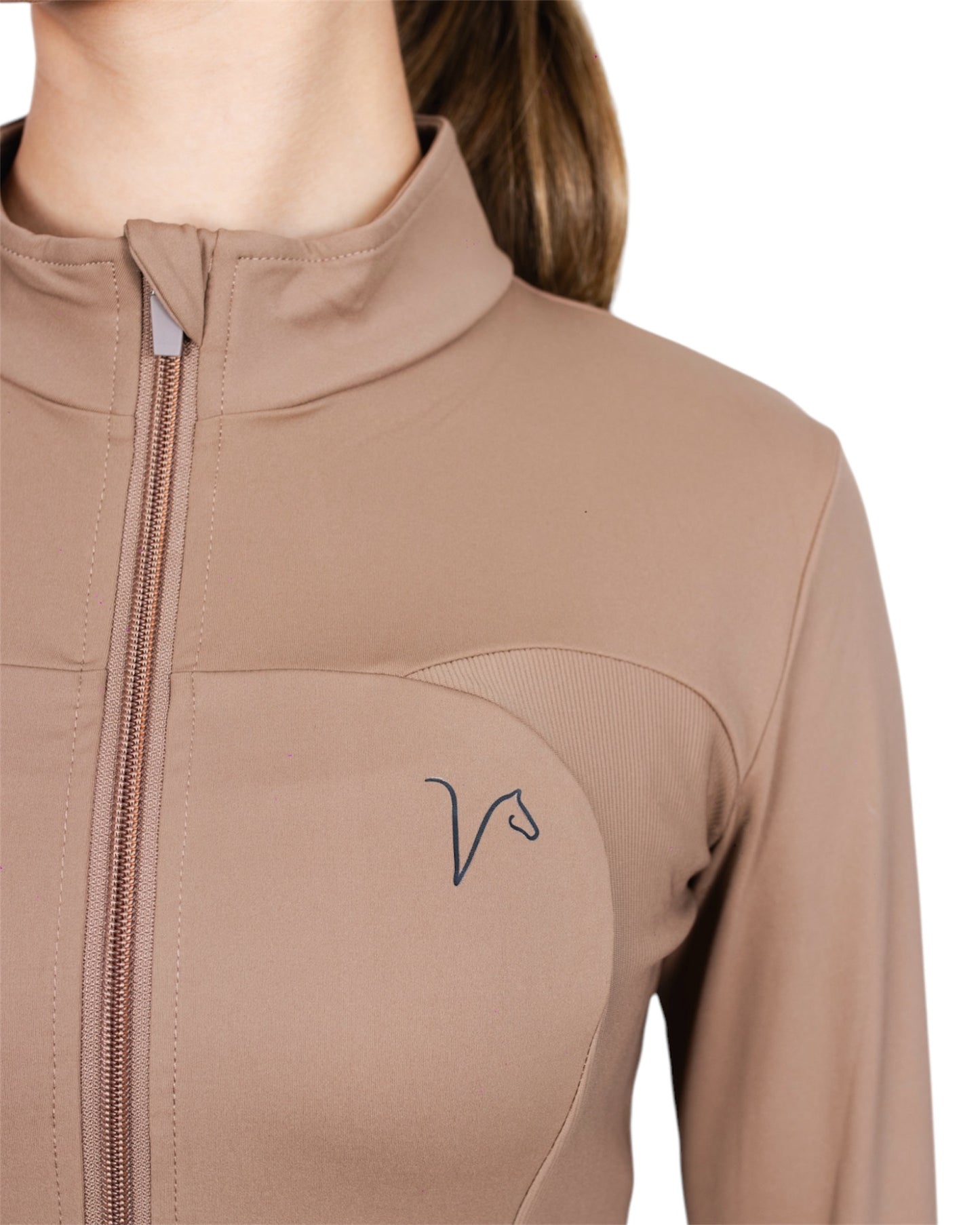 BecaVal Taupe Equestrian Zip-Up Jacket