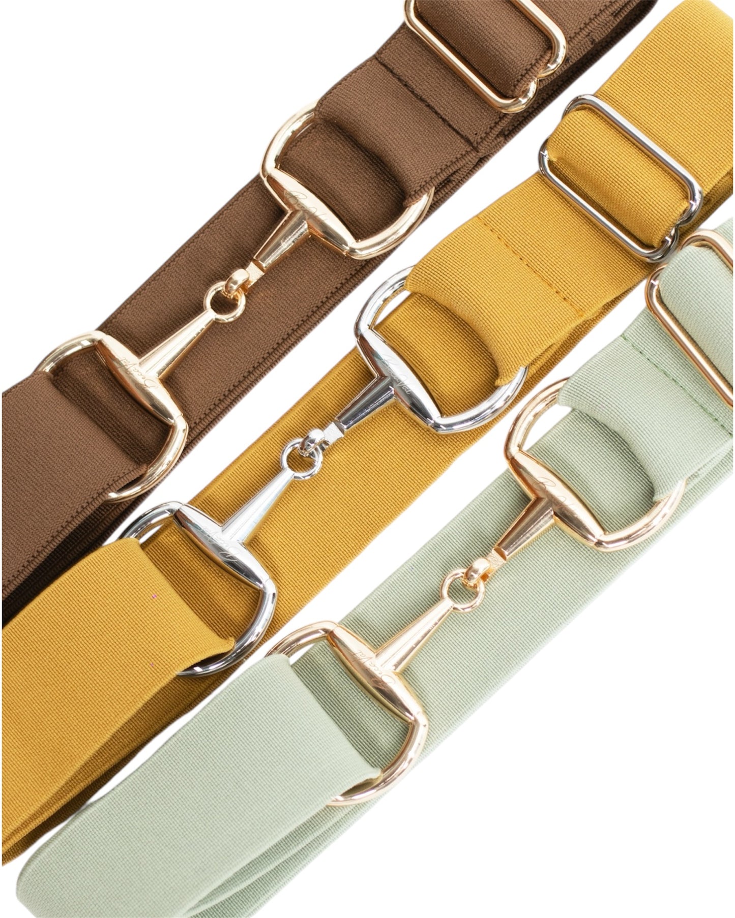 BecaVal Horse Bit Belt Mustard Luxe w/Silver