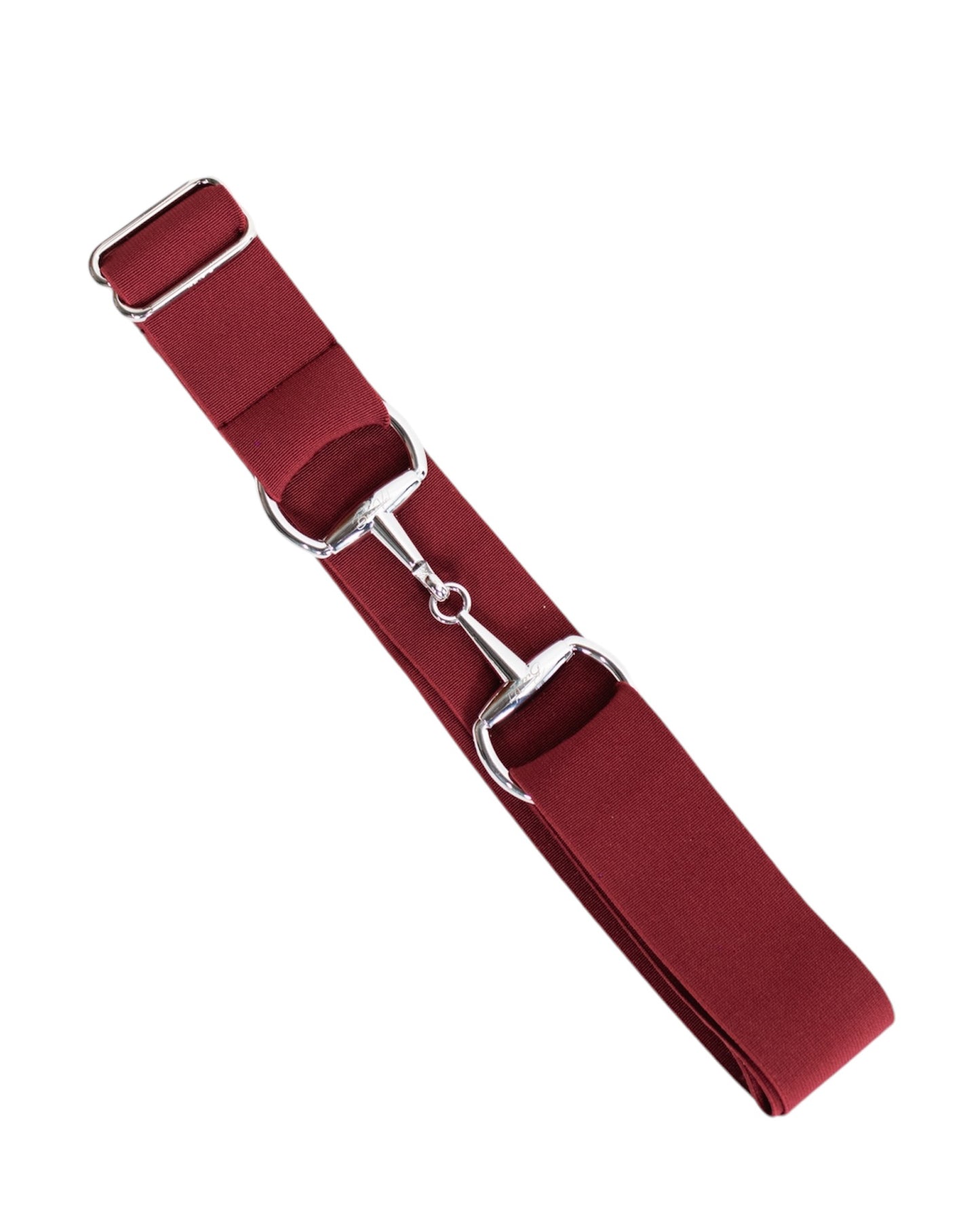 BecaVal Horse Bit Belt in Burgundy/Silver
