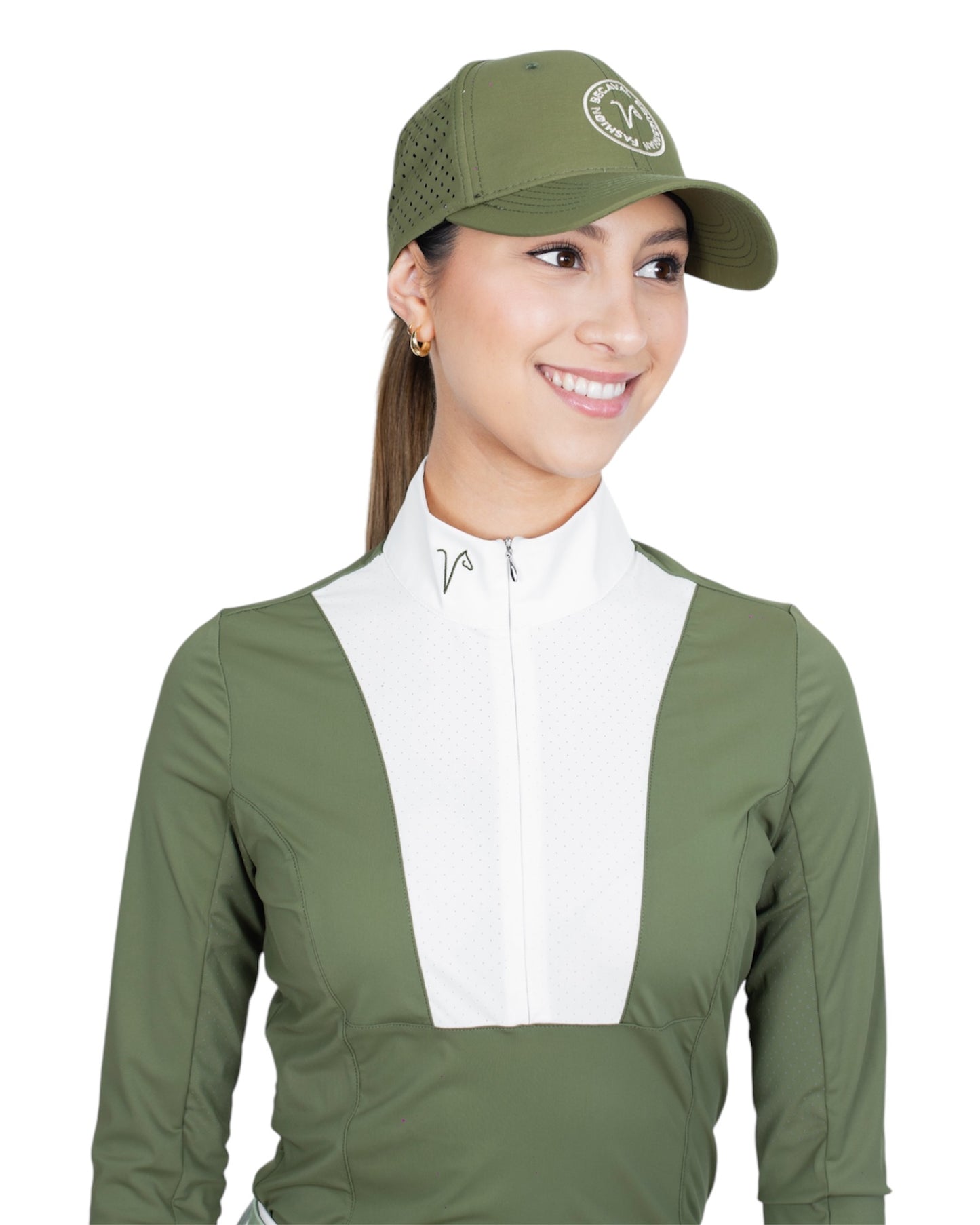 BecaVal Olive Equestrian Cap