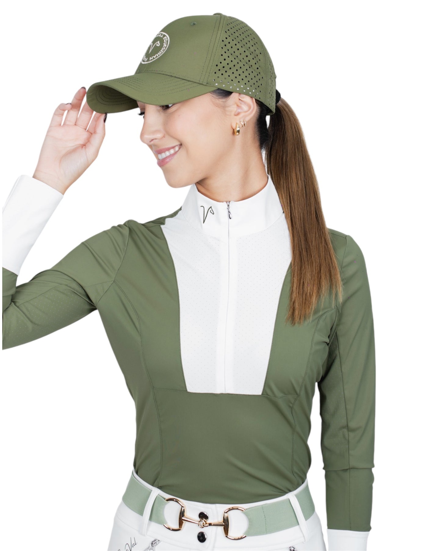 BecaVal Olive Equestrian Cap