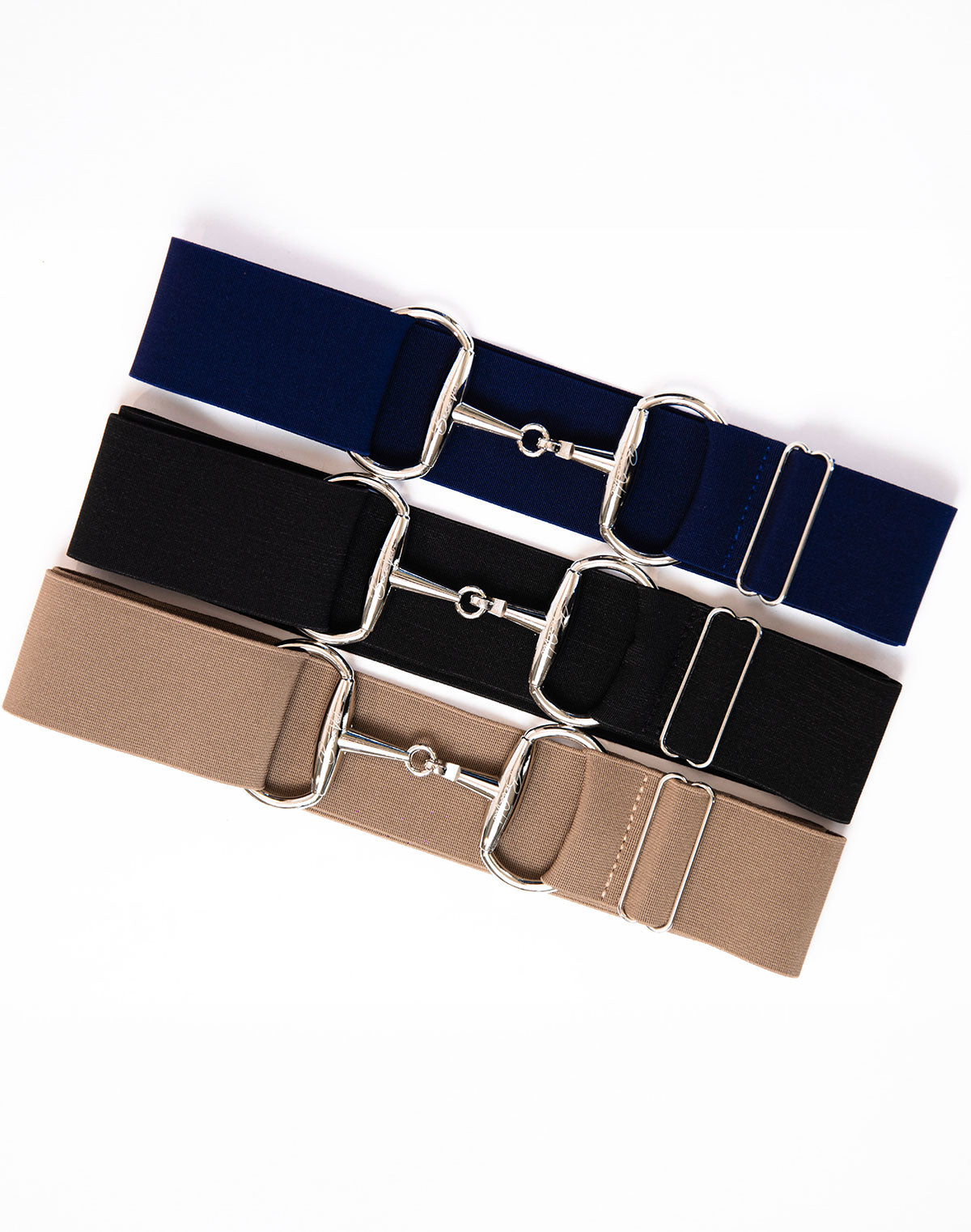 BecaVal Horse Bit Belt in Taupe w/ Silver