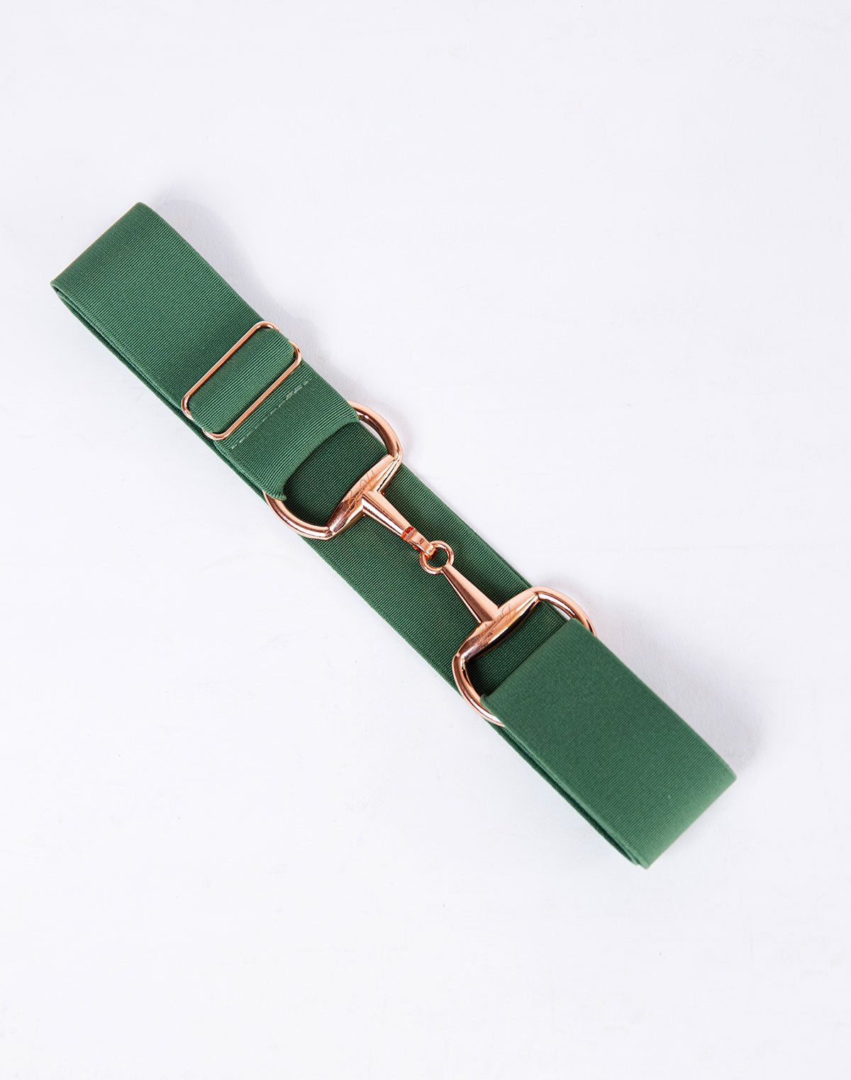 BecaVal Horse Bit Belt in Olive w/ Rose Gold